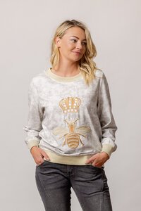 Moss - QUEEN BEE Sweat in Faded Marl