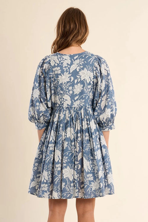 MOLLY  BRACKEN WOVEN DRESS BLUE DIVIYA