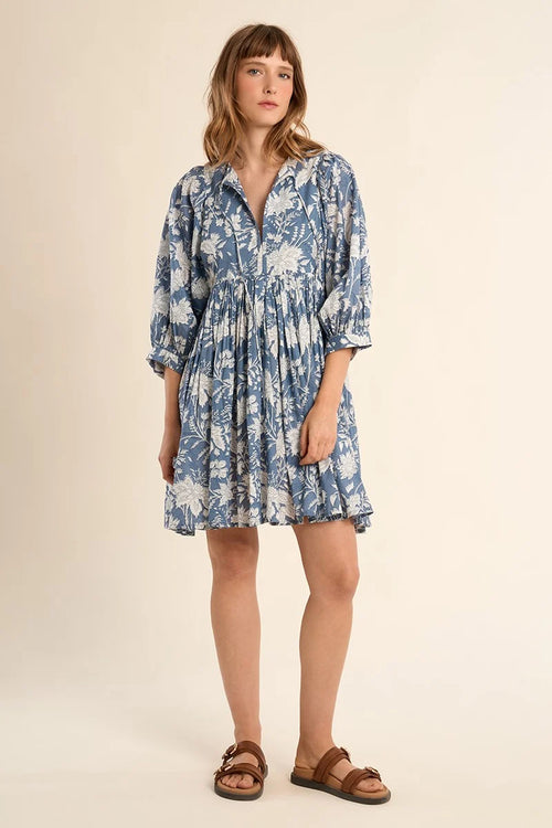 MOLLY  BRACKEN WOVEN DRESS BLUE DIVIYA