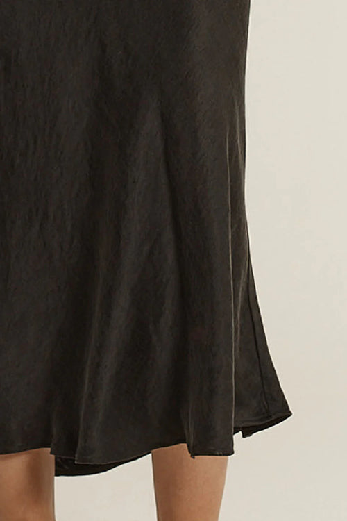 Fate + Becker - ANYA Bias Cut Skirt in Black
