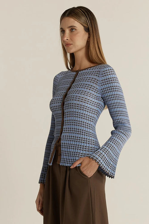 SASS - NESTA Check Knit Top