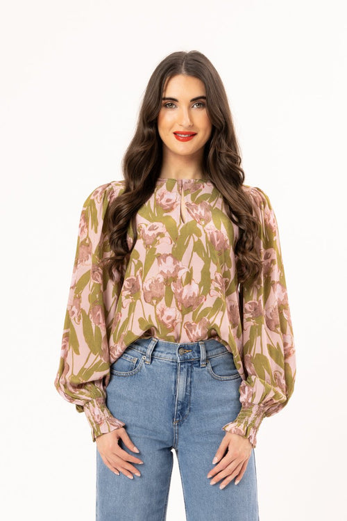 LEILA + LUCA - Havana Top in Pink Tulip