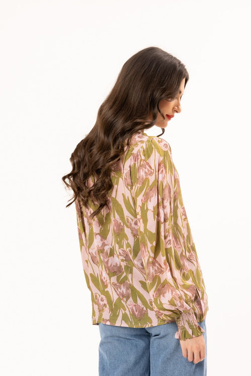 LEILA + LUCA - Havana Top in Pink Tulip