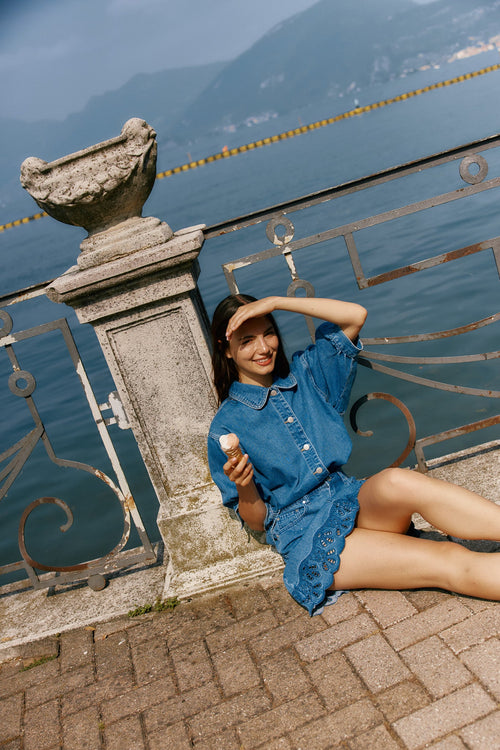 SASS - PERRI Denim Blouse - Blue Wash