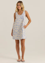 SASS - KAIA Shift Dress - Blue/White
