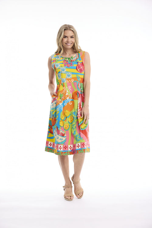 Orientique - Mougins Dress Sleeveless Pleated