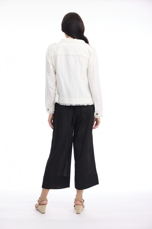 Orientique - Linen Blend Jacket in White