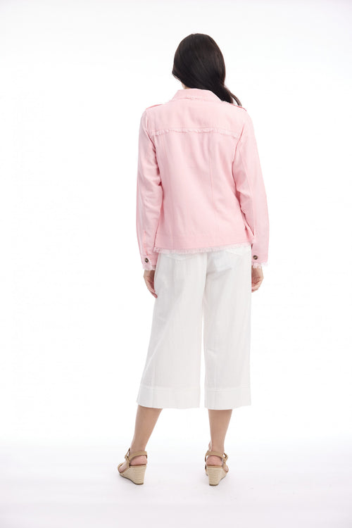 Orientique - Linen Blend Jacket in Pink