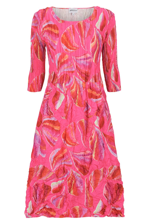 Alquema - 3/4 Sleeve Smash Pocket Dress in Coral Paradise