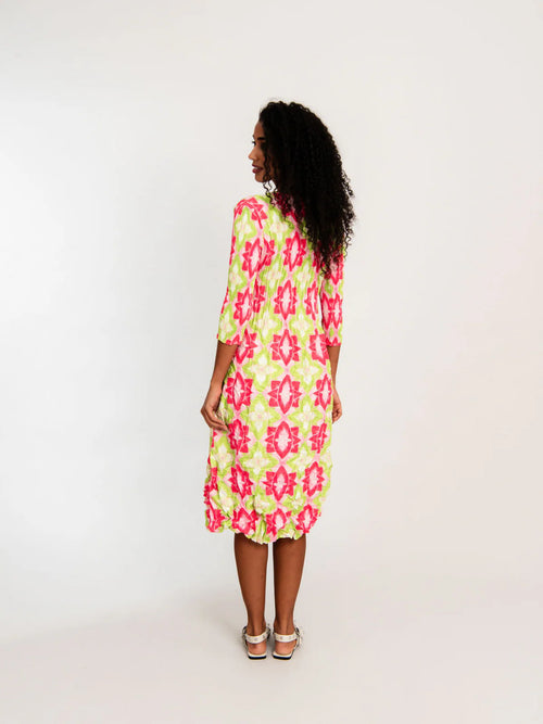 Alquema - 3/4 Sleeve Smash Pocket Dress in Protea