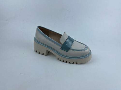Mila Raine - WILLA Blue/White Loafer