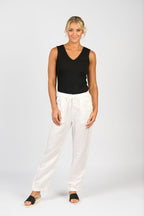 Vasalli - Slim Leg Ankle Grazer with Full Elastic Waist 5016