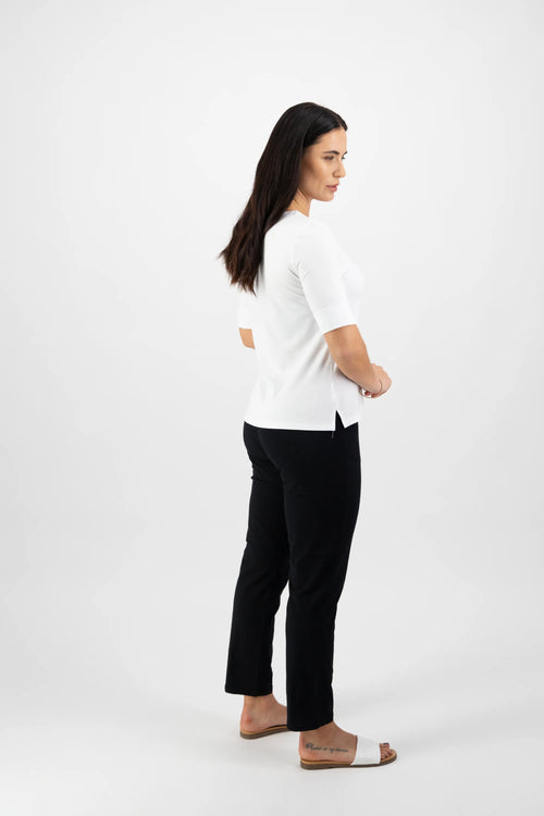 VASSILLI 4264 V Neck Top - White