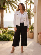 Orientique - Linen Blend Jacket in White