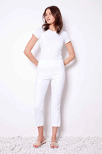 Up! Pant - Loom Crop Pant in White