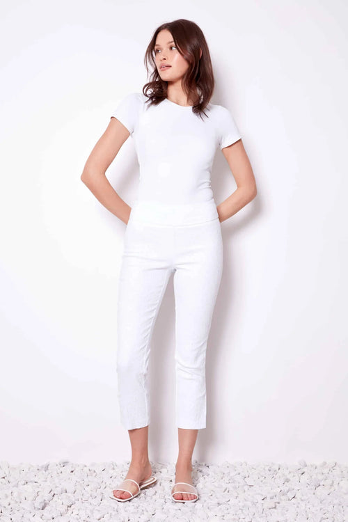 Up! Pant - Loom Crop Pant in White