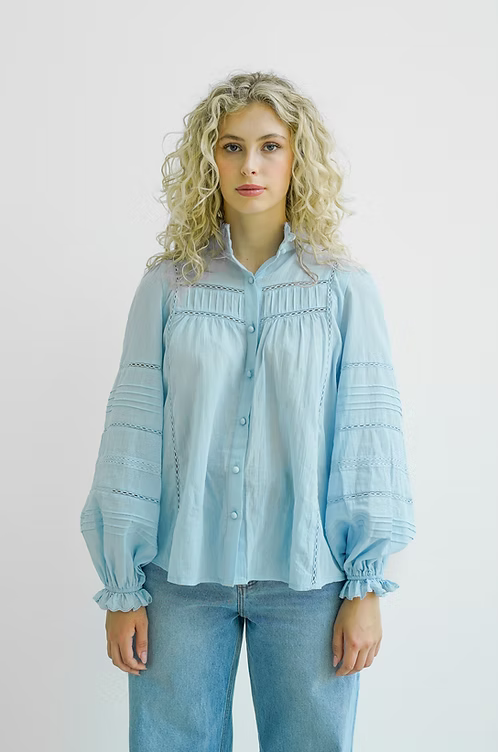 HARLEM - HADLEY Blouse - Pale Blue