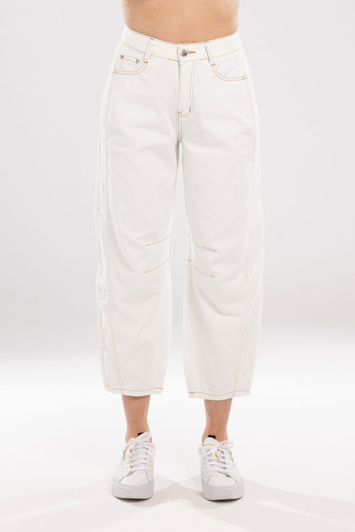 Mi Moso - Barrell Jean in Ivory