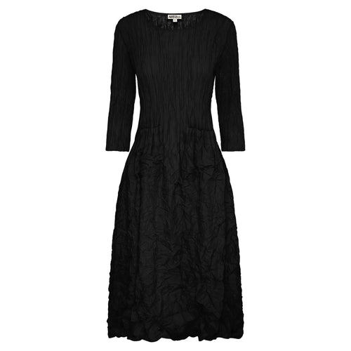 Alquema - 3/4 Sleeve Smash Pocket Dress in Black