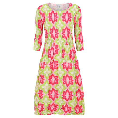 Alquema - 3/4 Sleeve Smash Pocket Dress in Protea