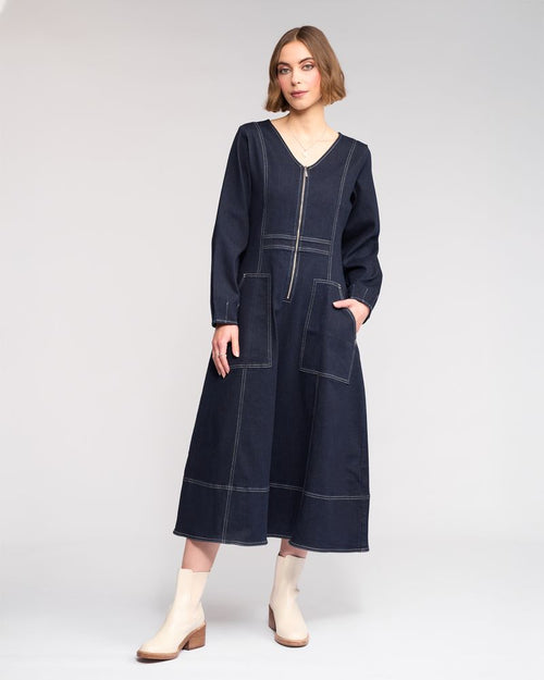 Knewe - PHOENIX Long Dress - Ink Denim
