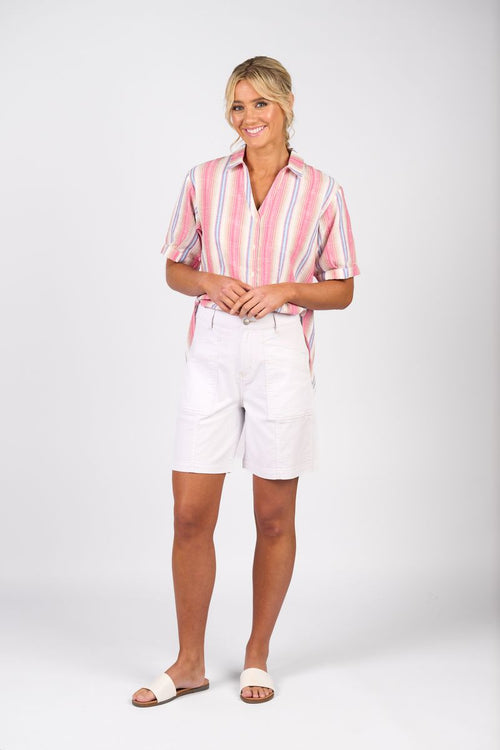 Vassalli - Wide Leg Above Knee Double Pocket Short 5033
