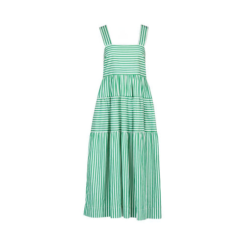 Vassalli - Sleeveless Tiered Dress with Wide Straps and Pockets 6099