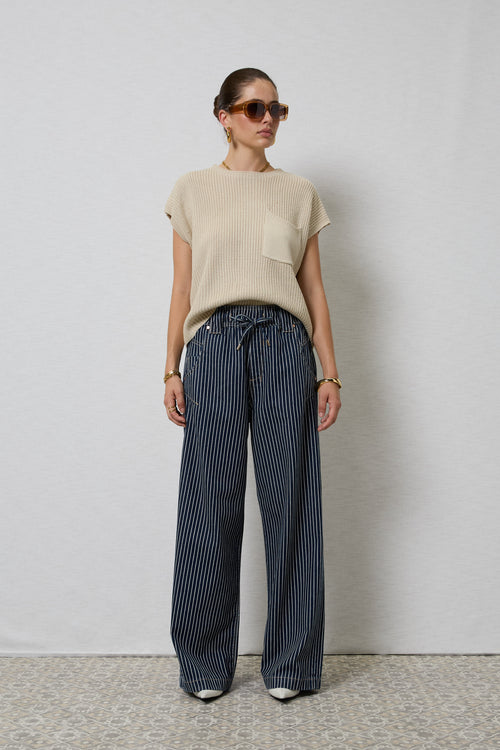 DriCoper - Alora Stripe Denim Loose Pant