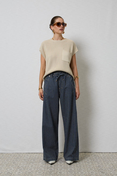 DriCoper - Alora Stripe Denim Loose Pant