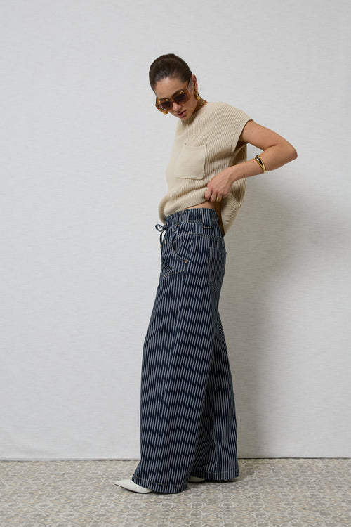 DriCoper - Alora Stripe Denim Loose Pant
