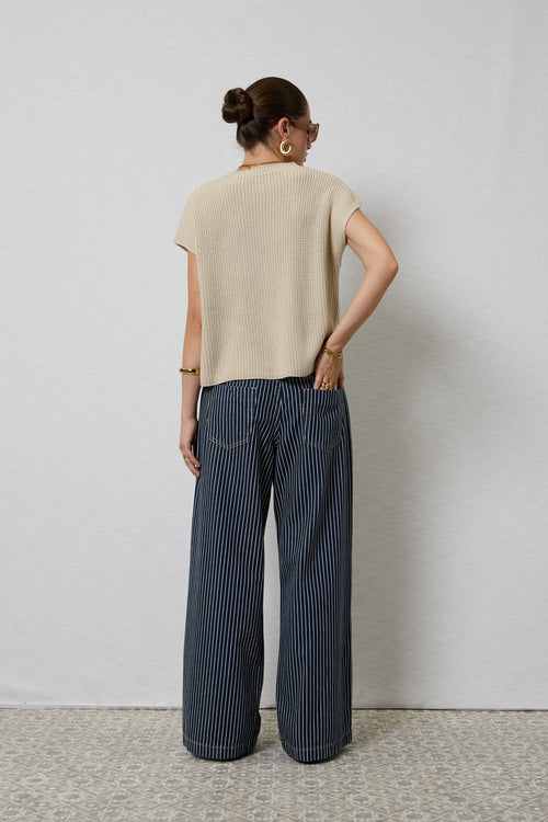 DriCoper - Alora Stripe Denim Loose Pant