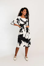 Alquema - 3/4 Sleeve Smash Pocket Dress in Orca