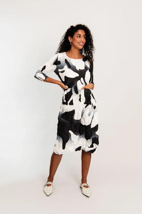 Alquema - 3/4 Sleeve Smash Pocket Dress in Orca
