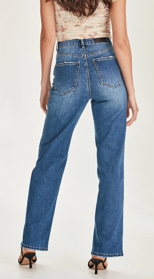 Junkfood - ANASTASIA  High-waisted Jeans - Blue