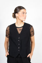 Antler - BOW MESH Top - Black