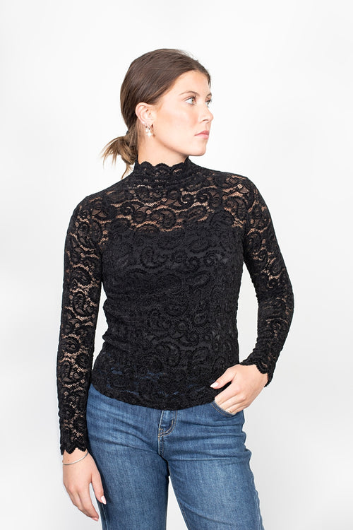Antler - VALENTINA Lace Top - Black
