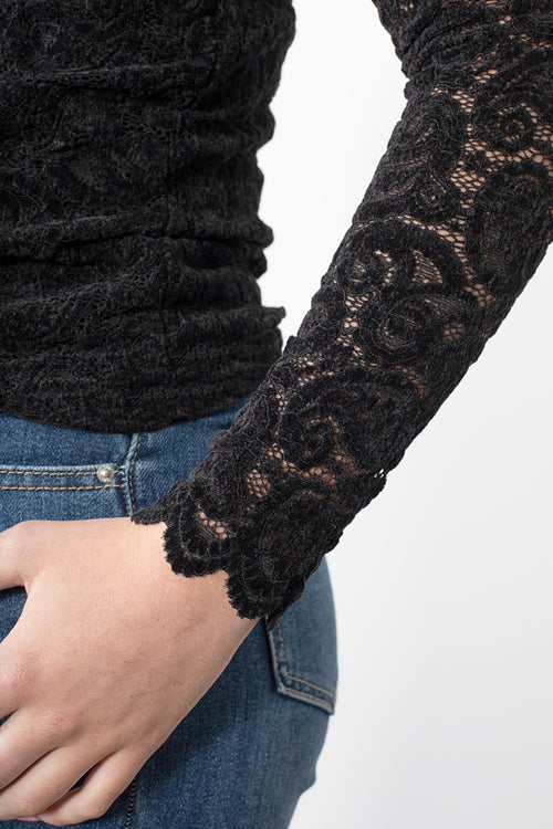 Antler - VALENTINA Lace Top - Black