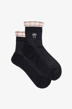 Antler - Colette Bow Socks - Black/Pink