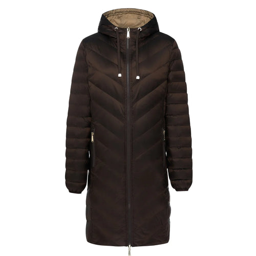 MOKE - ARNIE Reversible Down Coat - Chocolate/Palomino