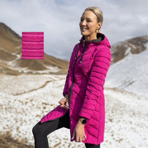 MOKE - ARNIE Revesible Down Coat - Black/Rose Violet