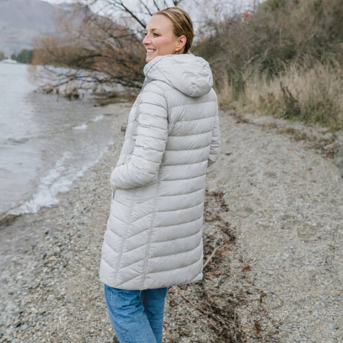 MOKE _ ARNIE Reversible Down Coat - Moonlight/Silver