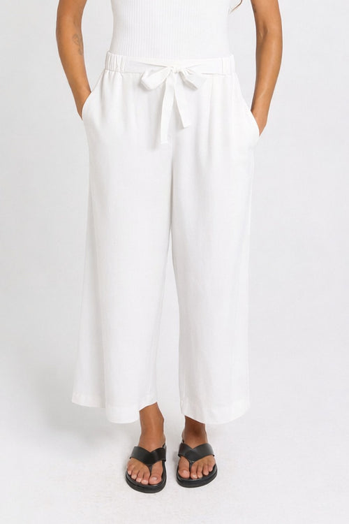 Betty Basics - Bella crop Pant in White