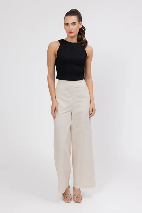 Seeking Lola Essential wide leg pants Oatmeal