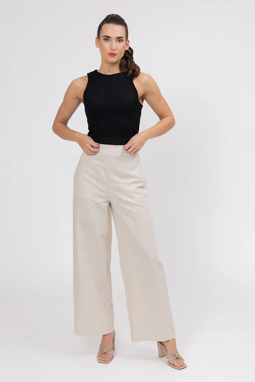 Seeking Lola Essential wide leg pants Oatmeal