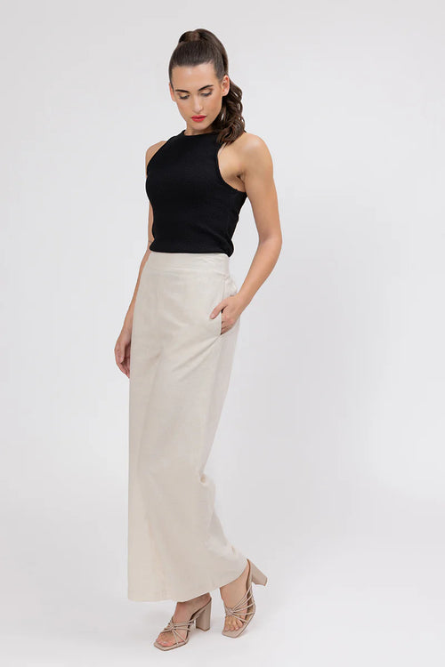 Seeking Lola Essential wide leg pants Oatmeal