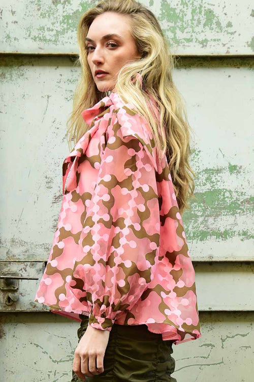 Coop - JUST BOW WITH IT Blouse Pink/Green
