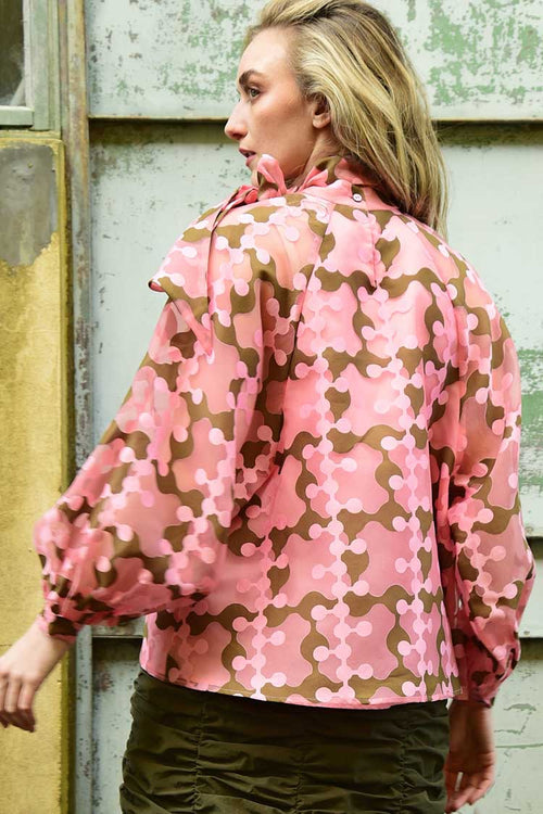 Coop - JUST BOW WITH IT Blouse Pink/Green