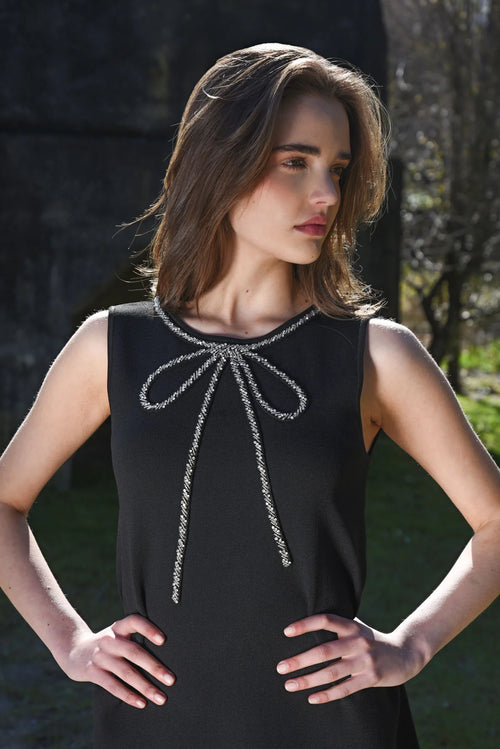 COOP - LITTLE BOW PEEK Dress - Black