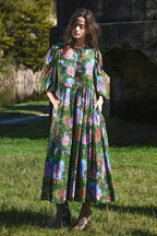 COOP - FLORAL FLAIR Dress - Brush Strokes Green