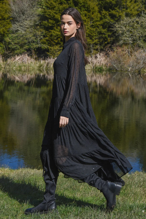 COOP - SUN & THE SWOON Dress - Glitterati Black